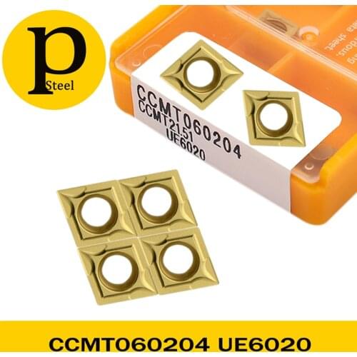 10 Pcs CCMT060204 UE6020 High-Quality CNC Machine Tool Milling Tool CCMT 060204 Lathe Carbide Insert Turning Tools