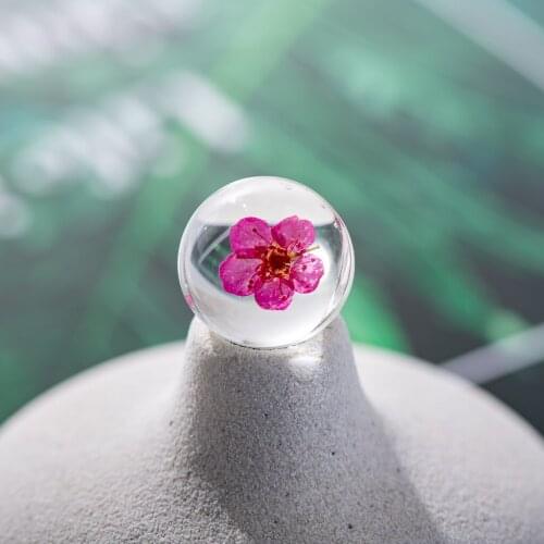 20# No-hook Solid Real Dried Flower Spherical glass Ball Without Hook Glass beads #GY418
