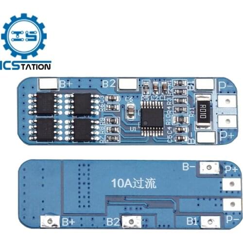 3S 12V 10A 18650 Li-ion Lithium Battery BMS Protection Board Electric Cell Charging Circuit BMS Module 10.8V 11.1V 12.6V