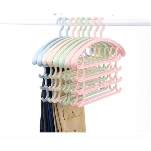 41.5 cm 6 pcs/lot Multifunctional Magic Suit Hangers Multi-layer Trousers Racks Closet Storage Organizer for Pants