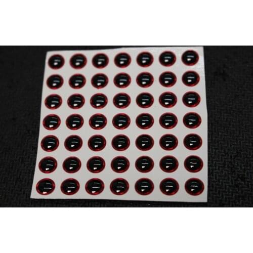 5mm 6mm 7mm 3D Red Hard Fishing Eyes for Blank Lures Hard Bait Good for Custom Painting 50 pieces Fishing Tackle UPER