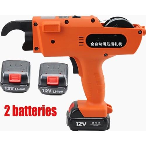 Automatic Rebar Tying Machine 12V Cordless Rechargeable Lithium Battery Rebar Tier Binding Machine Handheld Building Tools