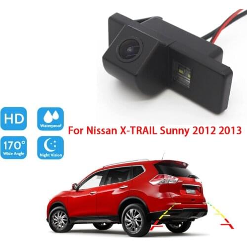 Car Rear View Reverse Camera For Nissan X-TRAIL Sunny 2012 2013 Night Vision Waterproof Reverse Camera high quality RCA