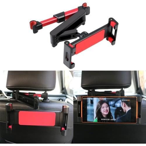 Car Rear Pillow Phone Holder Seat Rear Headrest Mounting Bracket For IPhone Xiaomi IPad Tablet Adjustable Car Tablet Holder