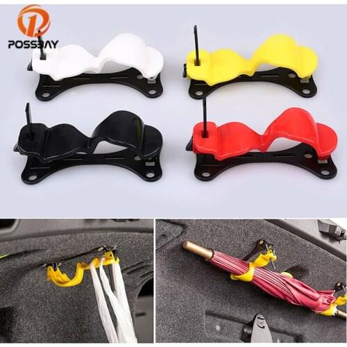POSSBAY Car Umbrella Holder Auto Vehicle Trunk Interior Mounted Bracket Umbrella Clip Hook Multifunctional Fastener Universal