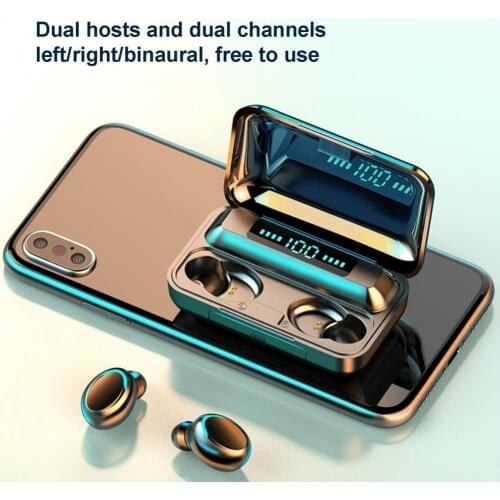 F9-5C Wireless Bluetooth Earphones Earset Stereo Headphones Sport Noise Cancelling Mini Earbuds For Mi Samsung All Phone