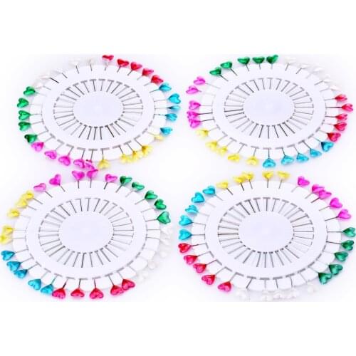 120/60/30Pcs Colorful Dressmaking Pinwheel Round Pearl Head Sewing Pins Sewing Pins Sewing Decoration Dressmaking Tailoring Tool