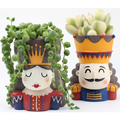 Cartoon Character Flowerpot Tale Humanoid Resin Flower Pot Retro Potted Indoor Beautiful Vase Art Home Planter Furnishing Garden
