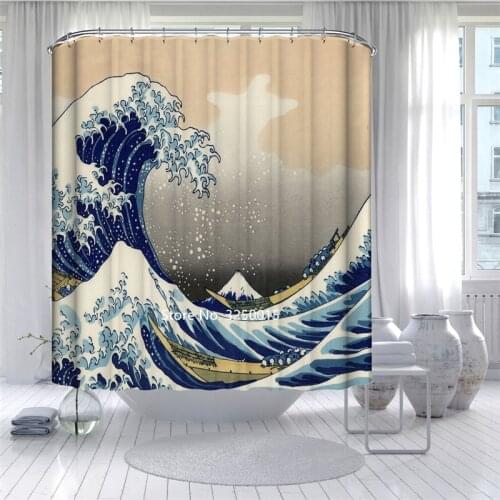 Children Wave Bathroom Decoration Wave Cartoon Frog Dinosaur Shower Curtain Vintage Wooden Door Yunwushan Waterproof Curtain