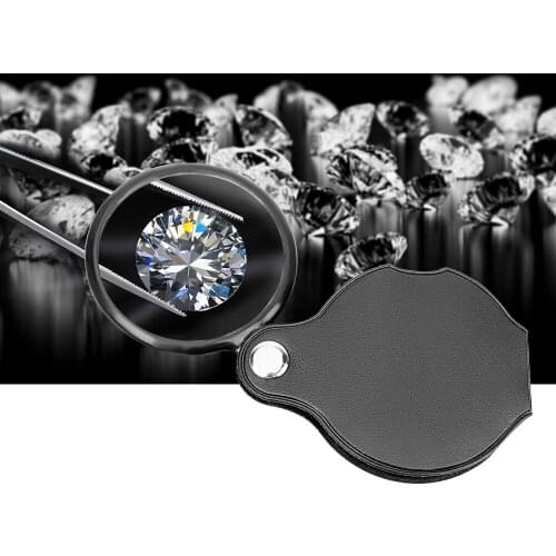 DIYWORK Mini Folding Jewelry Magnifier High-definition Pocket Watch Repair Tool Magnifying Glass Loupe Lens 5X for Older Reading