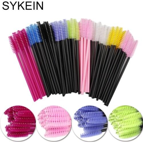 Eye Brush Makeup Tools 25/50 PCS Disposable Mascara Wand Eyelash Extension Cosmetic Brushes Applicator Spoolers Lash Supplies