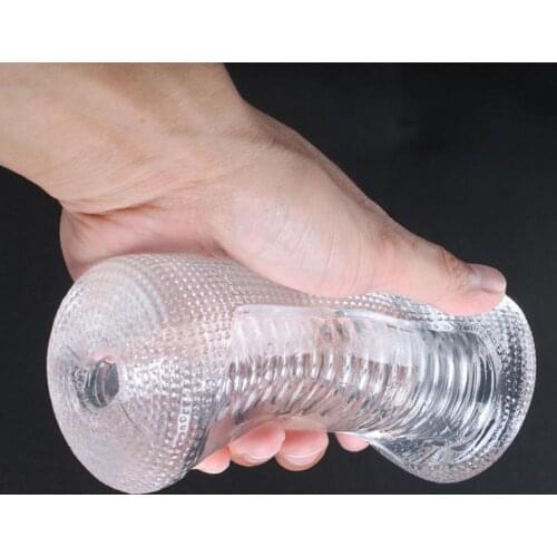 OLO Masturbator Cup Transparent Eco-friendly Soft Rubber Men Balanus Endurance Exercise Flexible Artificial Vagina for Adult pro