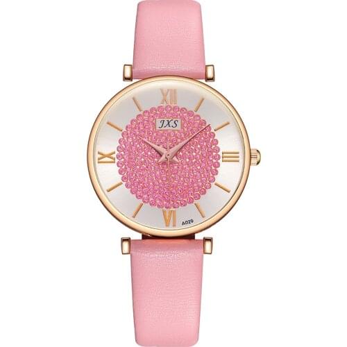 Fashion Online Explosion Sun Pattern Rhinestone Starry Sky Watch Multi-Color Surface Colorful Crystals Gypsophila Simple Watch