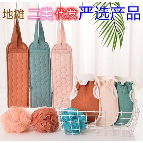 3pcs/set Water Rinse Tool Kits Bathing Cleaning Kit Bathroom Body Cleaner Strips Shower Bath Bathtub Cleaning Brushes