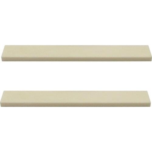 FLEOR 2pcs Blank Classical Guitar Saddles Bone 80x11x3mm Guitar Parts
