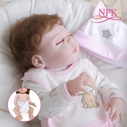 NPK 56CM Lifelike soft full body silicone 100% hand-made detailed painting collectibles rebborn baby doll