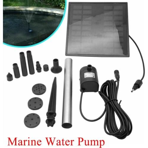 Solar Panel Powered Water Feature Pump Garden Pool Pond Aquarium Fountain 260L/H Marine Water Pump