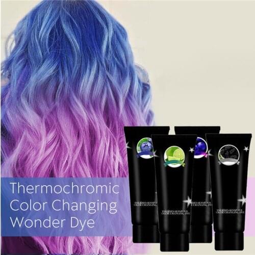Thermochromic Color Changing Wonder Dye Mermaid Hair Dye Gray Hair Color Cream Thermo Sensing Shade Shifting Hair Color Wax