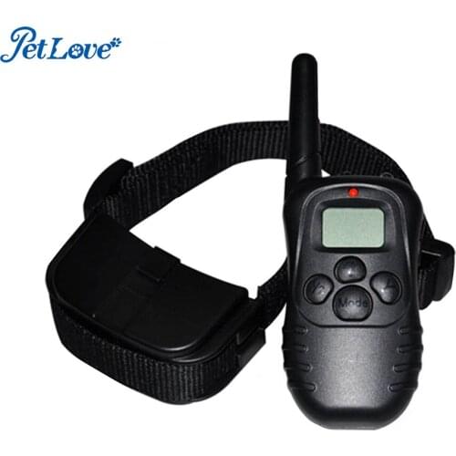 Remote Dog Training Device - 330 Yards Warning Tone Shock Stimulus and Battery with LCD Display Wireless Dog Training Collar