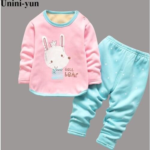 Unini-yun Newborn Baby Clothes Children Clothing Rabbit Baby Boy Pink Shirt+overalls Fashion Baby Boy Clothes Newborn Clothes