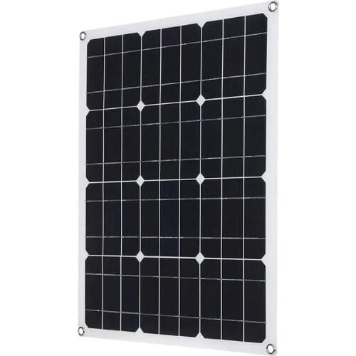 40W Solar Charger 18V Waterproof Mono Solar Panel Cells Portable for Outdoor Car Camping Hiking Climbing Solar Panel