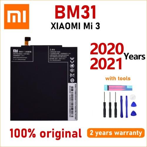 Xiao Mi New 100% Original 3050mAh BM31 Phone Battery For Xiaomi Mi 3 M3 Mi3 Batteries Bateria With Gift Tools+Stickers