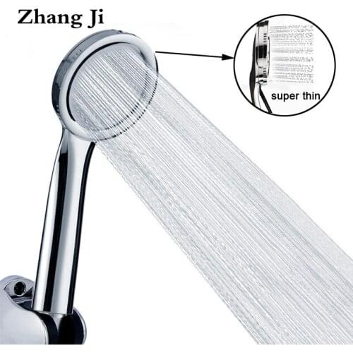 Zhangji Ultra Thin Shower Head 30% Water Saving And High Pressure For Bathroom Handheld Durable Chrome Plated Showerhead