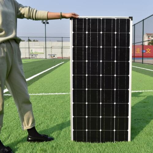 30MM Thickness 25 Years Service Life Super Power Aluminum Frame Glass Solar Panel Solar 100W 18V 12V