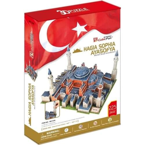 Hagia Sophia Ayasofya 3D Puzzle Model, Model of a 3D City, DIY Creative Handmade Toys, 225 Pcs Puzzles