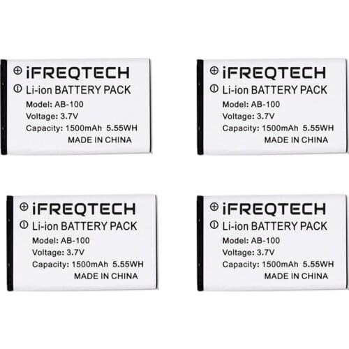 4PCs Original Rechargable Li-ion Battery Pack for WLN KD-C1 Airfree AP-100 RT22 Two Way Radio 1500mah C-BAP100