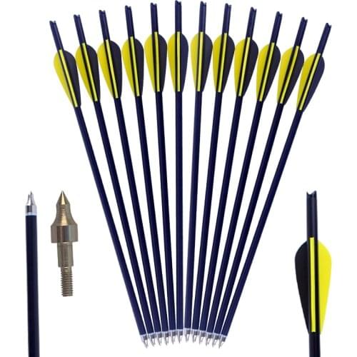 6/12pcs Hunting Archery Crossbow Carbon Arrows 16/20 Inches Spine400 Arrow bolts for Crossbow Shooting