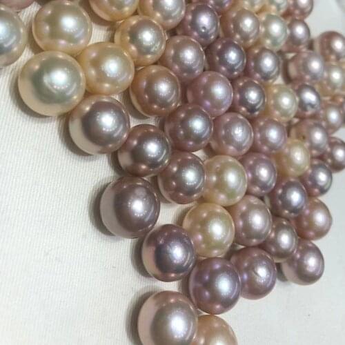 Free shipping,14-15 mm high luster AA+ biggest perfect round Nature freshwater loose pearl,half hole or no hole