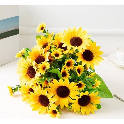 Decorative Fake Flowers Photography Props Simulation Plastic Sunflower Artificial Flowers Home Furnishings Flowers