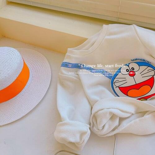 Kids Hoodies 2021 Spring Autumn New Baby Casual Cartoon Sweatshirts for Boys and Girls 2-7 Y Children Lovely Print Pullover Tops