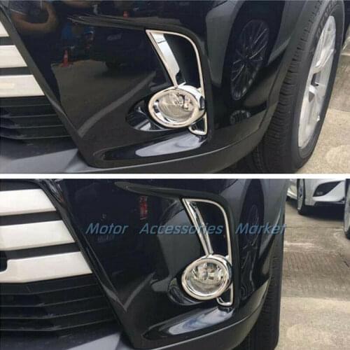 For Toyota Highlander 2017 2018 2019 New High quality Chrome Front Fog Light Cover Trim 2pcs