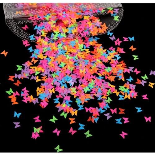 Fluorescence Butterfly Sequins Glitter For Resin Art Decorations Jewelry Making Epoxy Resin Mold Fillings Resin Art Supplies