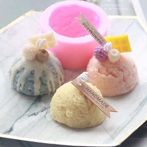 Ice Cream Cone Shape Simulation Food Candle Mold Silicone Mold for Candle Making DIY Scented Candle Mold Home Decor