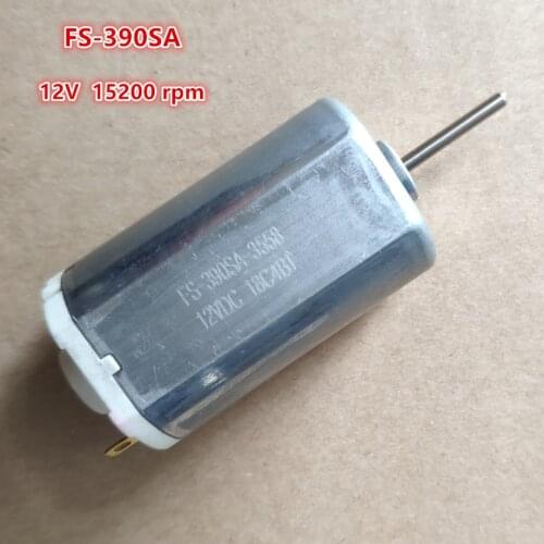 FS-390SA high speed large power 390 DC motor DC12V 15200rpm strong magnet flat motor