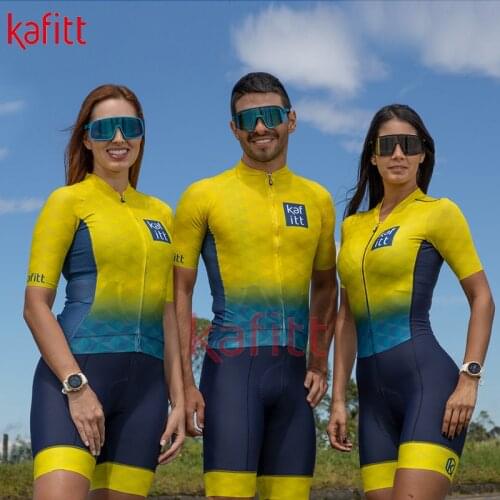 Kafitt New short-sleeved cycling wear suit breathable team racing sports men and women cycling wear macaquinho ciclismo feminino