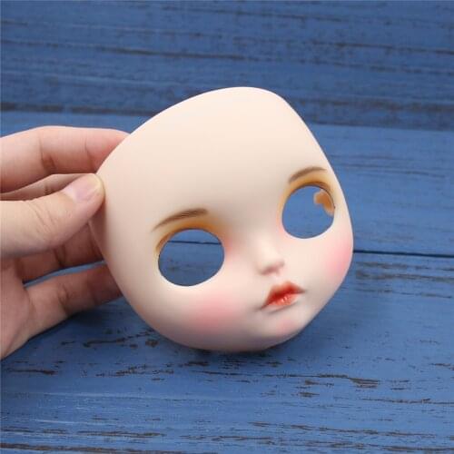 Blyth doll customized faceplate DIY matte face lips carves eyebrow handwork hand-painted face