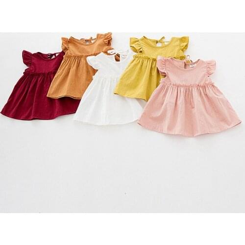 Summer Kids Girl Sleeveless Pure Color Shirt New 2021 Infant Baby Girl Newborn Shirt Clothes Baby Girl Shirt