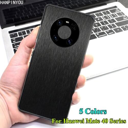 For Huawei Mate 40 Mate40 / Pro Back Brushed Metal Decal Skin Phone Protective Wire Drawing Sticker Film