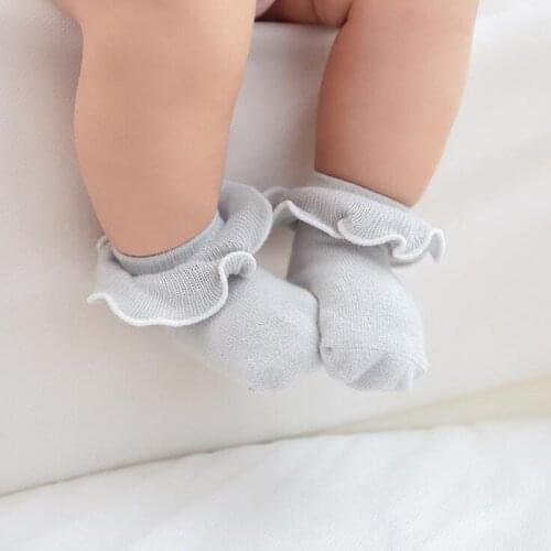 New lovely solid baby socks cute tube girl cotton baby socks