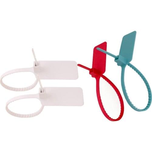 50pcs plastic seal cable tie hanging strap tag 300mm one-time use anti-theft label for shoes bag NEW wholesale price