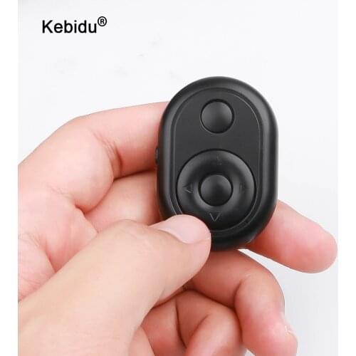 Kebidu Mini Portable Bluetooth Remote Control for Music Play Selfie Photograph Control for IOS Android Phones IPhone Samsung
