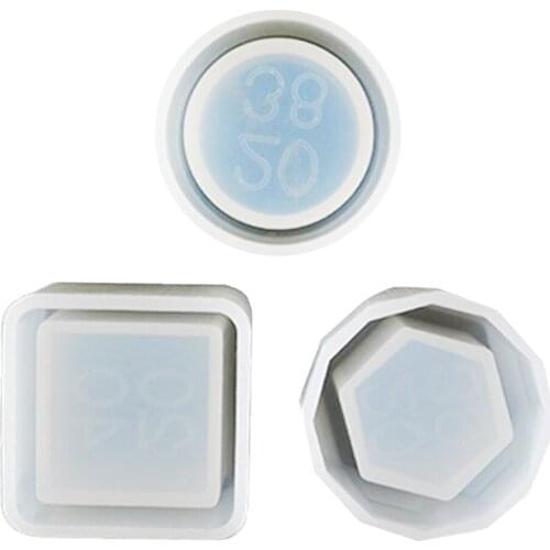 3pcs Clear Silicone Mold Coaster Tray Resin Casting Moulds DIY Jewelry Box Tool