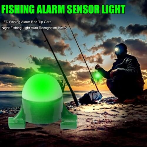 Alert LED Fishing Alarm Rod Tip Carp Night Fishing Light Auto Recognition Bite Alarm Fishing Accessories with Battery