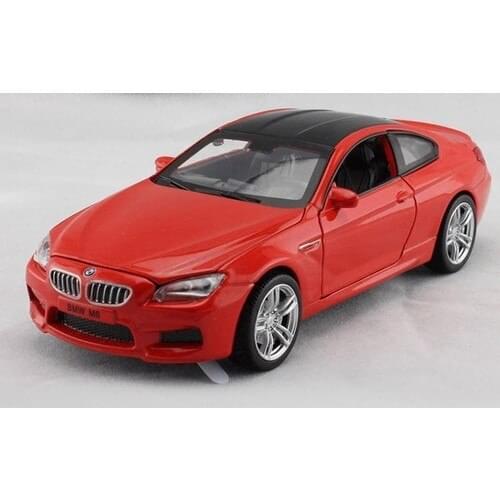 Vardem Bmw M6 1:32 Check Drop Red Metal Car (Voiced light)