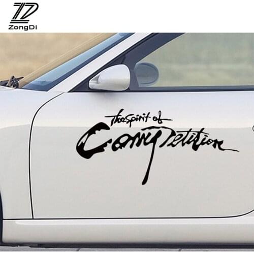 ZD Car Styling Sticker The Spirition of Competition For Volvo Toyota Renault Chevrolet cruze Opel astra h Nissan qashqai Peugeot