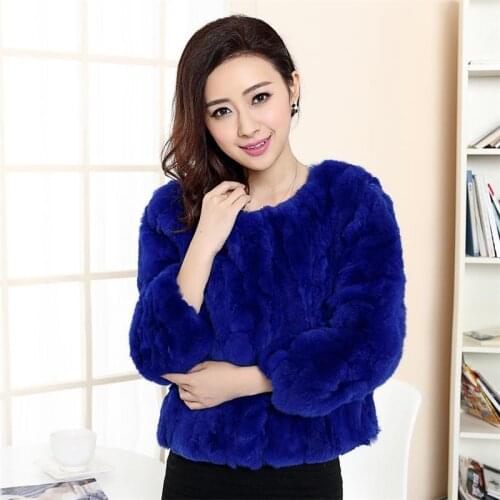 Women Genuine Rabbit Fur coat 2020 Winter Outwear New Rabbit Fur Coat Waistcoat Female Natural Real Fur Long Gilet Jacket Coats